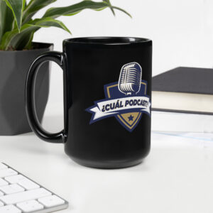 Taza oficial de ¿Cuál Podcast? – Resistente, elegante y perfecta para tu café o té