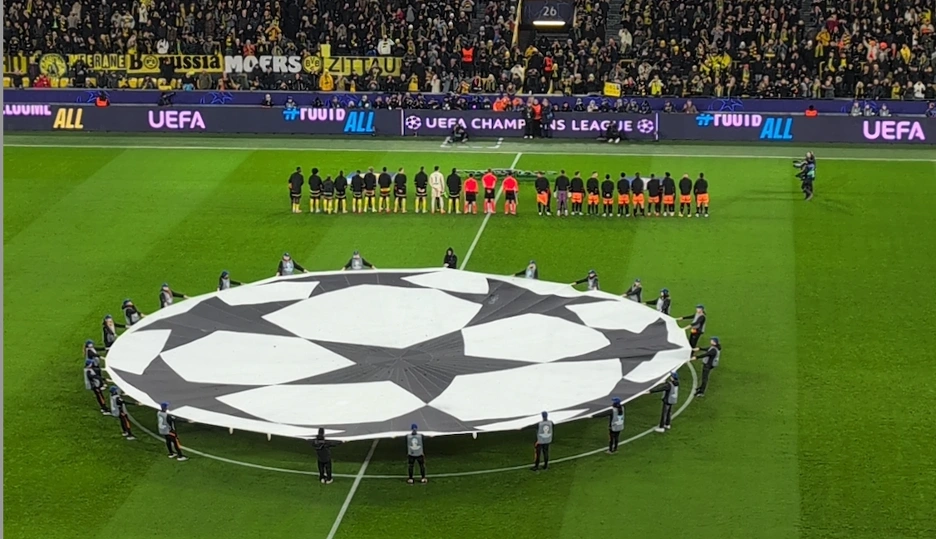 Bandera de la Champions League en Dortmund | 29-Jan-2025 | Champions League 2025