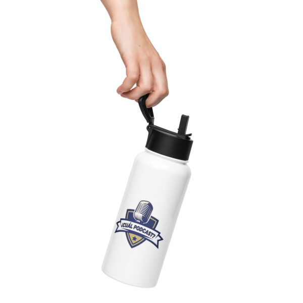 Stainless steel water bottle with a straw lid - Image 16